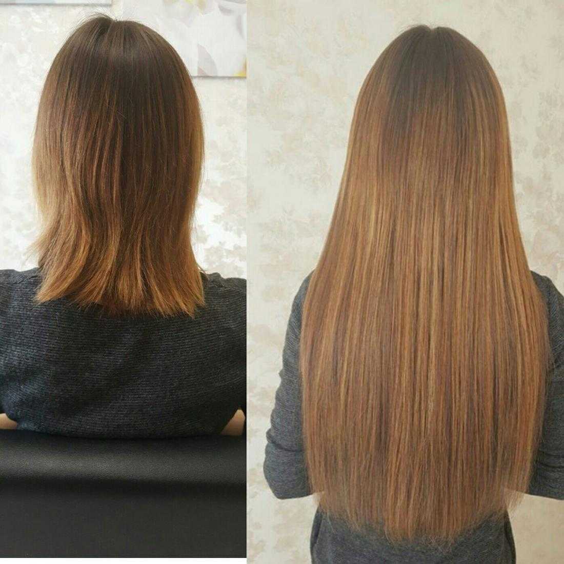 Биореконструкция волос до и после