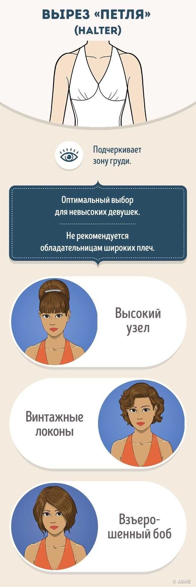 Прическа под тип платья