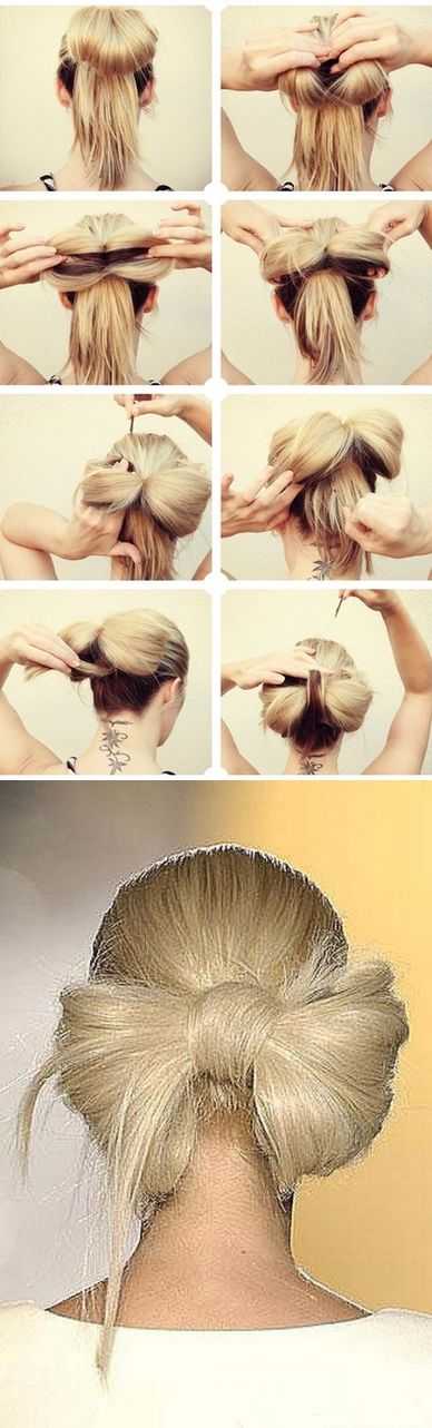 Бантик из волос: пошаговая инструкция, как сделать прическу