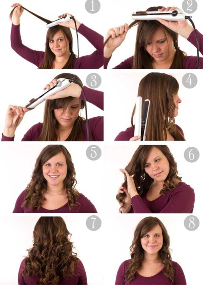 Как накрутить волосы на утюжки:разные виды локонов, для любой длины с фото и видео?