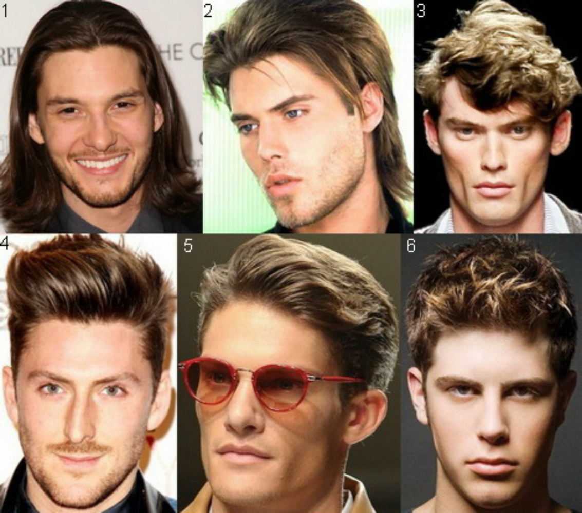 Прически мужские по типам лица на длинные волосы