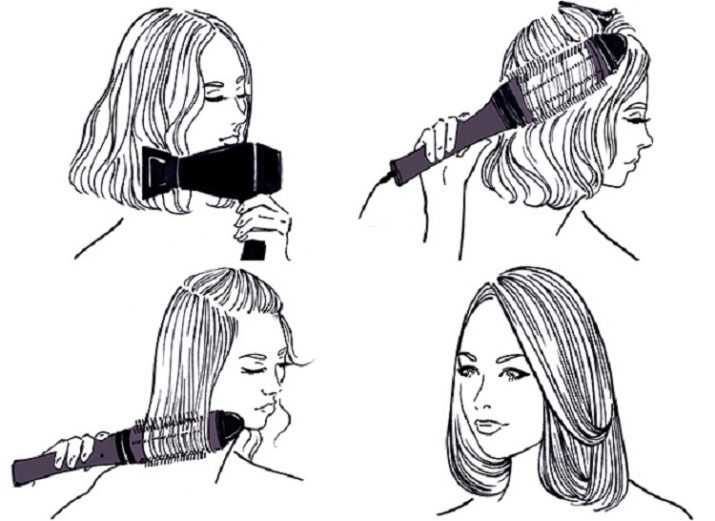 Укладка на брашинг: как укладывать длинные, средние, короткие волосы феном этим методом, технология выполнения самой себе в домашних условиях, локонами, каре, фото, видео, какой инструмент лучше выбрать