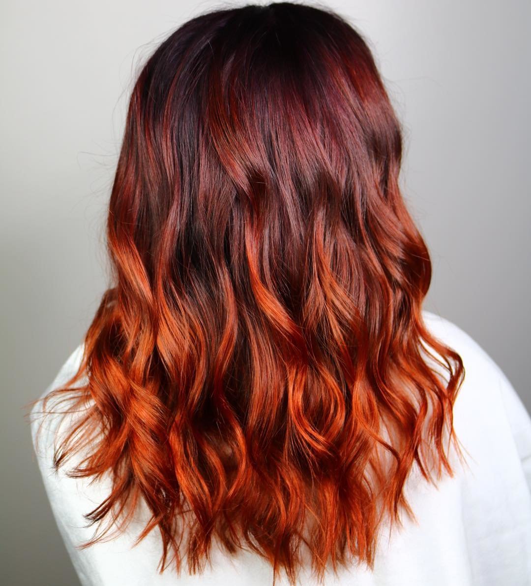 Темно-рыжие волосы: окрашивание краской без осветления