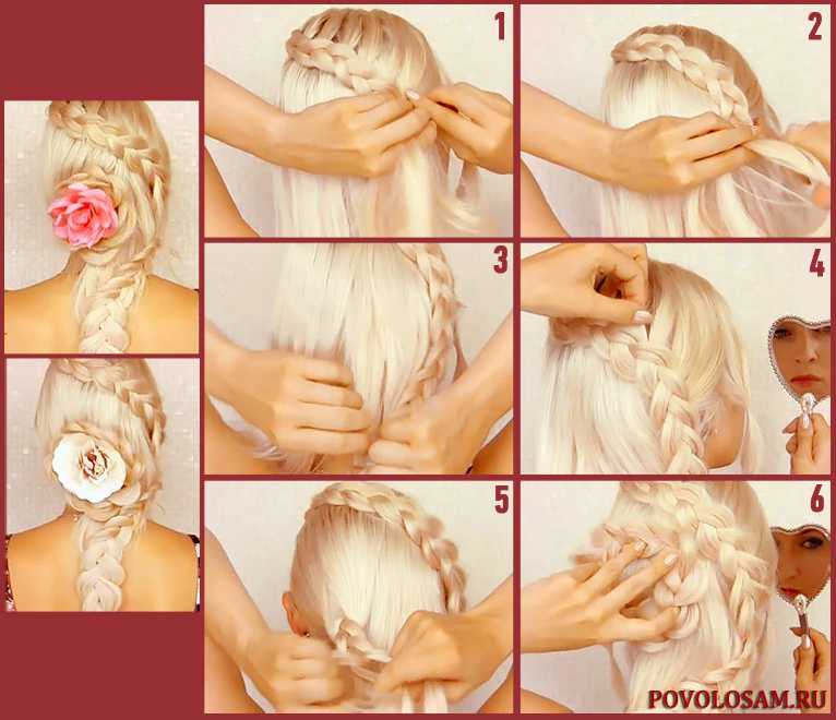 Как сделать прическу "Роза из волос" (фото + видео)