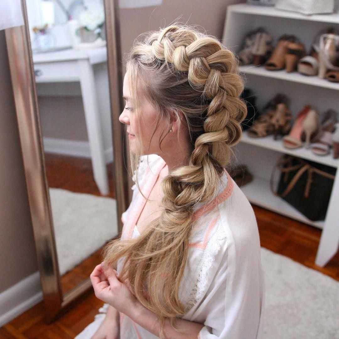 Плетение объёмных кос на длинные волосы