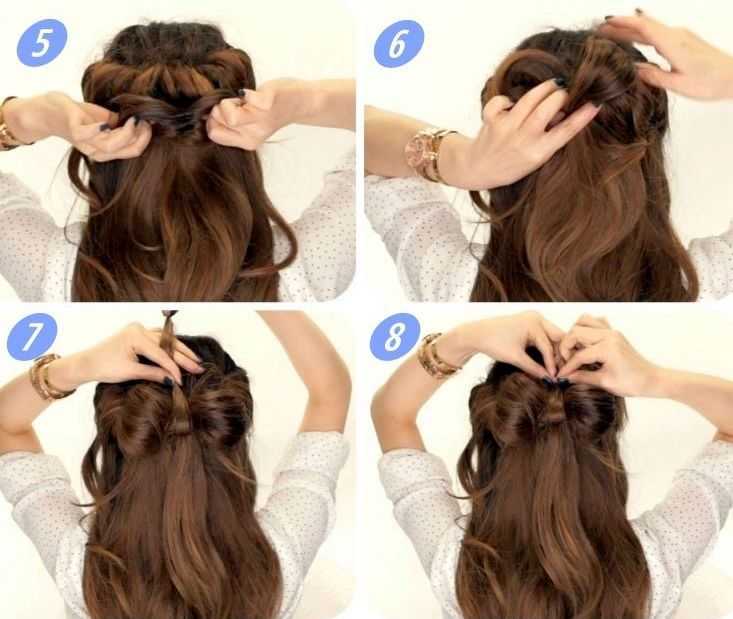 Модная прическа бантик из волос: пошаговая инструкция