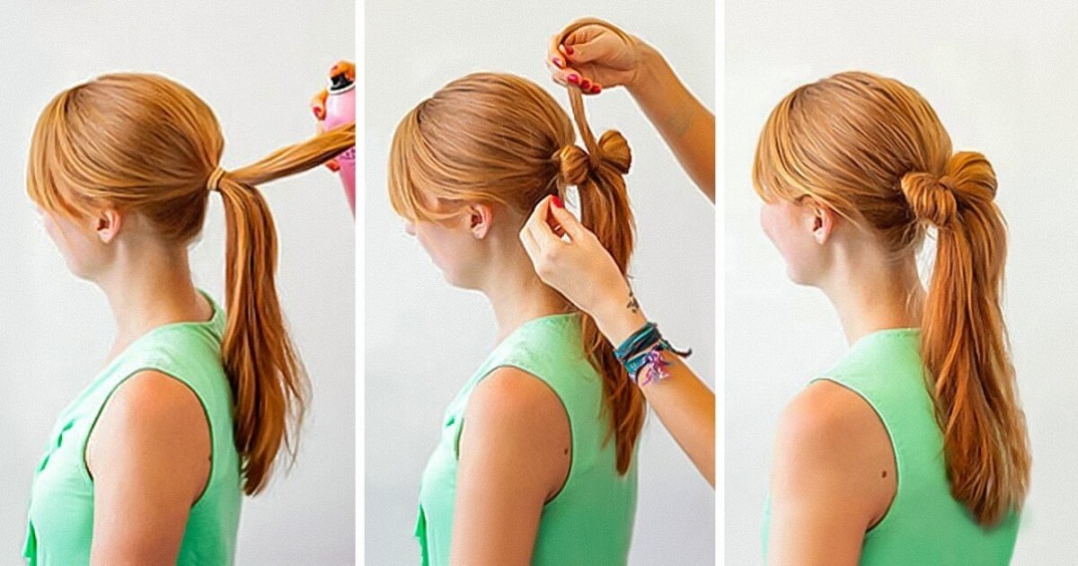 Как сделать красивую прическу самой себе на средние волосы с резинками