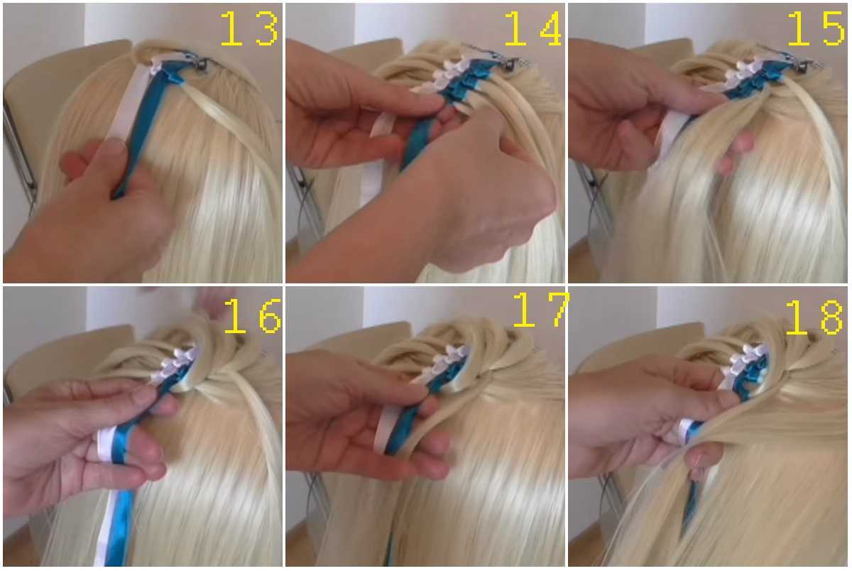 Как вплести ленту в косу на длинные волосы для начинающих