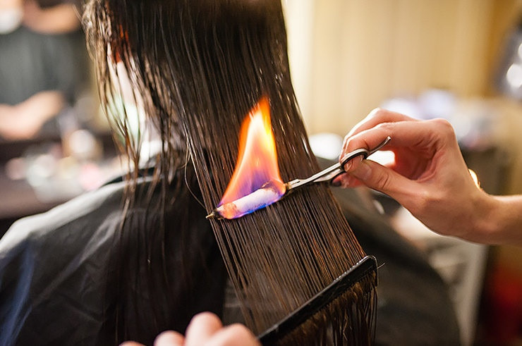 Пирофорез: открытый огонь для лечения волос