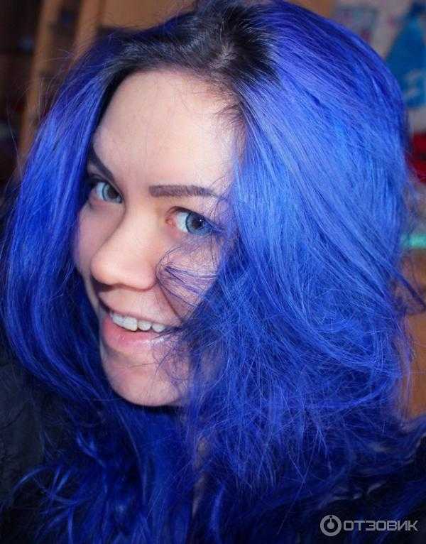 Что будет если покрасить темный волосы синей краской
