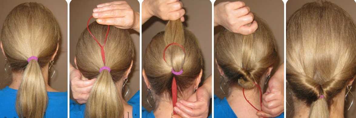 Как сделать что бы резинку на волосах не было видно
