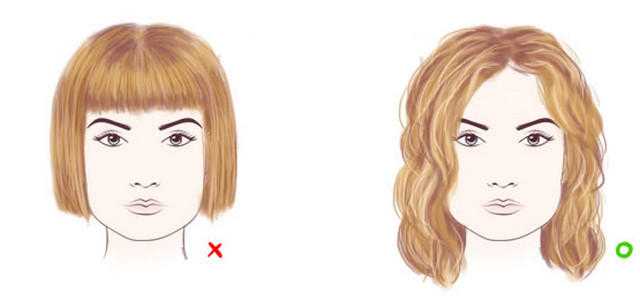 Прически для прямоугольного лица женщин на средние волосы