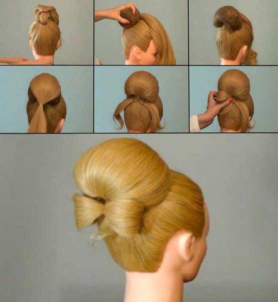 Как сделать прическу с валиком на длинные волосы